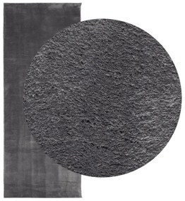Tapete pelo curto macio e lavável HUARTE 80x200 cm antracite