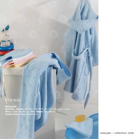 Capa de banho de bebé 80x80 cm - Toalha com capuz: Azul