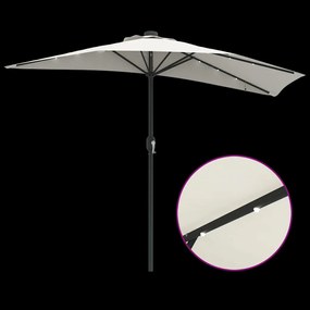 Parasol de Jardim Meio Areia Largo Alumínio