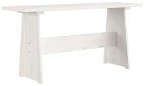 Mesa de jantar com banco pinho maciço branco
