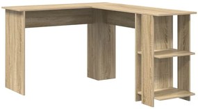 Escrivaninha de Canto com Armazenamento em Carvalho Sonoma 140x113,5x7