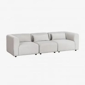 Sofá Modular De 3 Peças Fogler Tecido Cinza Claro - Sklum