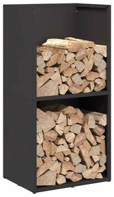 Suporte para lenha 40x30x80 cm aço laminado a frio preto
