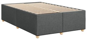 Estrutura de cama sem colchão cinza escuro 120x190 cm tecido