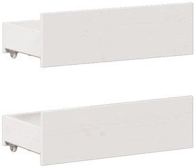 Cama sem colchão com cabeceira 160x200 cm pinho maciço branco