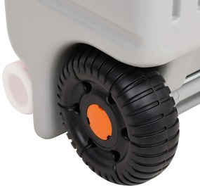 Tanque de água com rodas para campismo 75 L cinzento