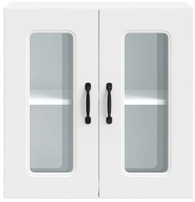 Armário de parede de cozinha porta vidro Kalmar branca
