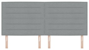 Cabeceira Design Linhas Cinza Claro 200 cm Tecido