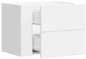 Mesa de cabeceira de parede 45x30x35 cm branco