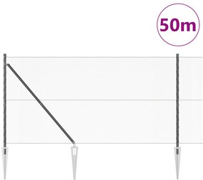 Cerca Hexagonal vidaXL Cinza 1.4x50 m Aço
