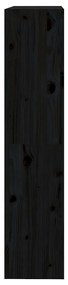Estante/divisória 80x30x135,5 cm madeira pinho maciça preto