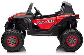 Carro elétrico para Crianças 24V 2 Lugares 4x4 Buggy UTV-MX 2000N Rodas de EVA, Assento de couro Vermelho