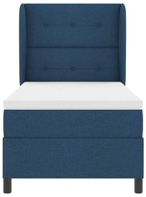 Cama Box com Colchão Azul 100x200 cm Tecido