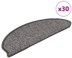 Tapetes escada adesivos aspeto sisal 30 pcs 65x21x4cm
