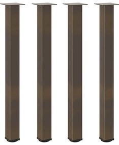 Pés para mesa de bar 4 peças aço natural 100-102 cm aço
