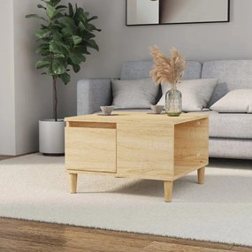 vidaXL Mesa de centro 55x55x36,5 cm derivados madeira carvalho sonoma
