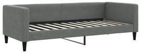 Sofá-cama c/ gavetão e colchões 80x200cm tecido cinzento-escuro