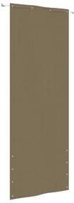 vidaXL Tela de varanda 80x240 cm tecido oxford cinza-acastanhado