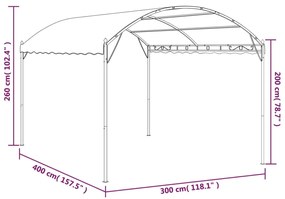 Gazebo tecido creme