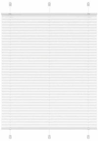 Branco Plissada Cega 105x100cm Largura Tecido 104,4cm Poliéster