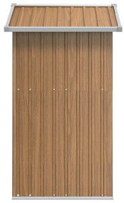 Abrigo de jardim 126x97,5x177 cm aço galvanizado castanho