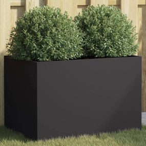 Vaso/floreira 62x40x39 cm aço preto