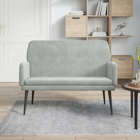351414 vidaXL Banco 108x79x79 cm veludo cinzento-claro