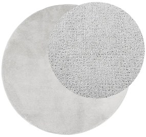 Tapete de pelo curto OVIEDO Ø 80 cm cinzento