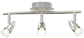 Spotlight de Teto 3 Vias Ajustável Níquel Mate GU10
