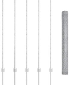 Postes de Cerca vidaXL 10 pcs U-Channel 140 cm de Aço Galvanizado