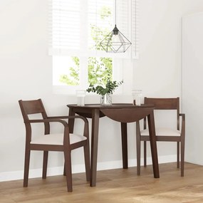 vidaXL Cadeiras de jantar com almofadões 2 pcs madeira maciça castanho