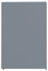 Abrigo para 4 caixotes do lixo 276x79x117 cm aço cinzento