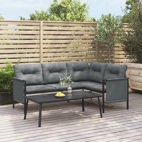 vidaXL Mesa de centro de jardim 110x55x35 cm aço antracite