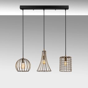 Candeeiro Chandelier Teltrio – Antique – 91 x 25 x 49-129 cm