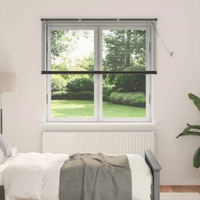 vidaXL Cortina Veneziana Manual Ajustável Cinza Prata 150 x 150 cm PVC