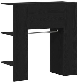 Armários para Corredor 2 pcs Carvalho Preto Madeira de Engenharia