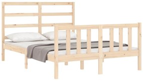 Estrutura de cama de casal c/ cabeceira madeira maciça