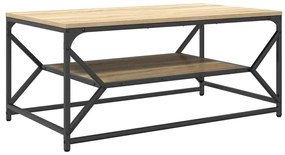 Mesa de Centro com Prateleira Carvalho Sonoma 90x50x40 cm Derivados de