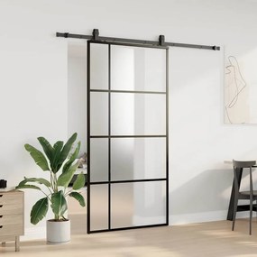 Porta desliz. c/ conj. ferragens 102,5x205cm vidro ESG preto