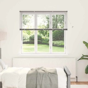 Persiana de Janela com cortinas Manual Prata 80 x 130 cm Alumínio