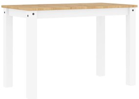 Mesa de jantar Panama 117x60x75 cm pinho maciço branco