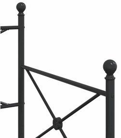 Cama de dia com gavetão sem colchão 90x200 cm aço preto