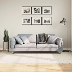 vidaXL Tapete shaggy de pelo alto PAMPLONA 160x230 cm creme