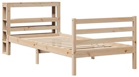 Cama sem colchão 100x200 cm madeira de pinho maciça