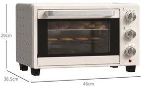 Mini Forno Elétrico 21L 1400W Forno Elétrico de Mesa com Temporizador