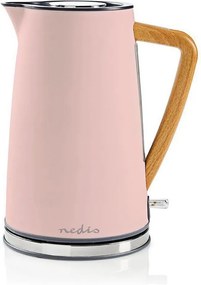 Nedis KAWK510EPK - Chaleira 1,7 l 1850-2200W/230V rosa