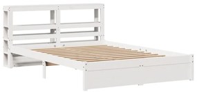 Estrutura de cama c/ cabeceira sem colchão 160x200 cm branco