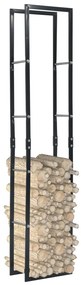 286283 vidaXL Suporte para lenha 40x25x200 cm aço preto