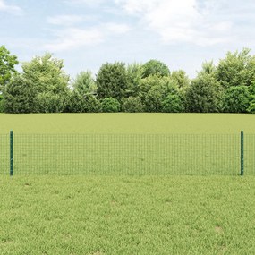 Cerca de Arame Soldado com 44 Postes em U Verde 0.4x100 m Aço