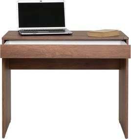 Secretária "Inspire" - 90 x 75 x 55 cm - Nogueira - Design Moderno